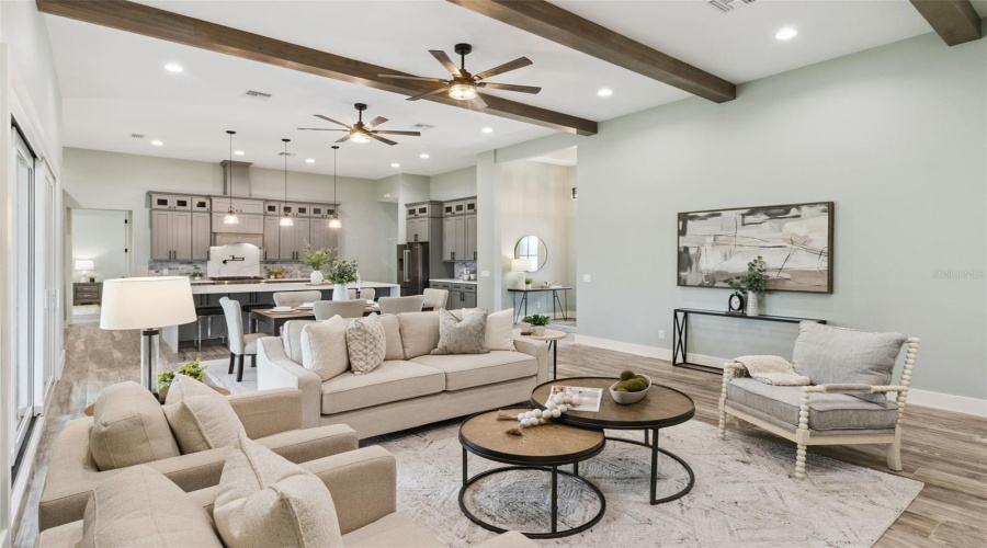 Spacious Great Room With Golf Course Views And Soaring Ceilings