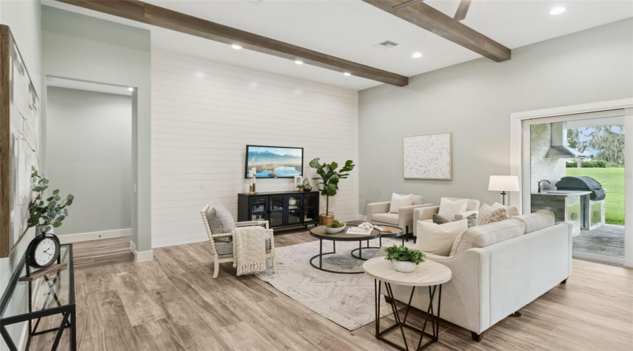 Comfortable Living Room With Open Concept Layout
