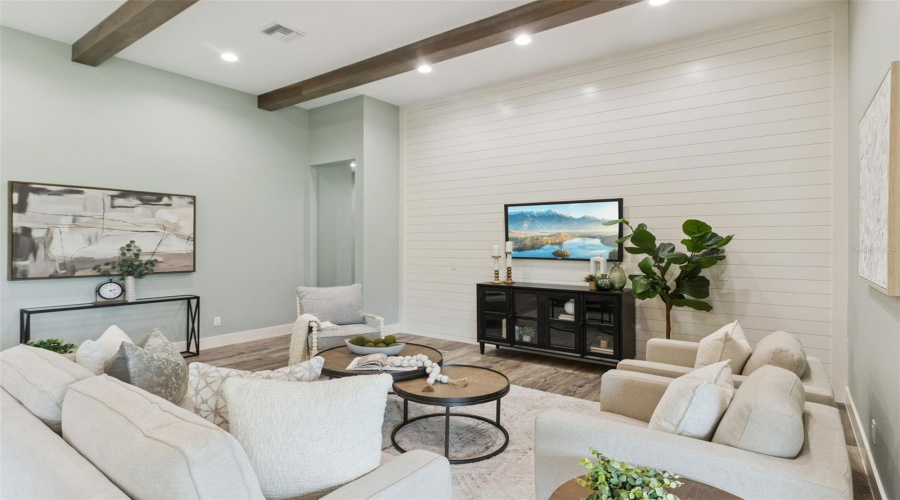 Comfortable Living Room With Open Concept Layout