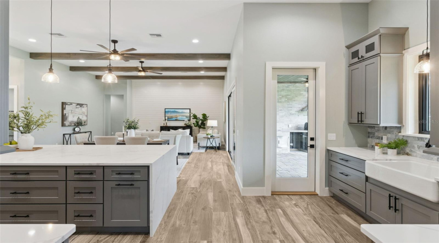 Kitchen Workspace With Abundant Cabinetry
