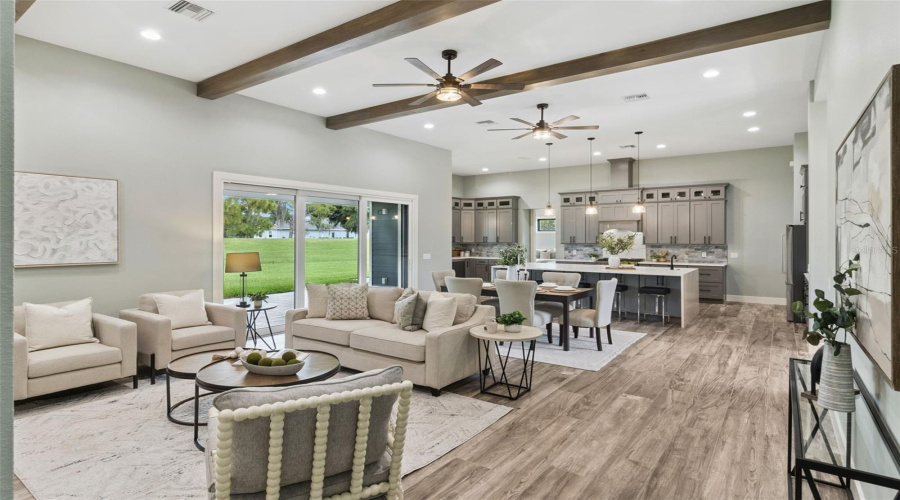 Great Room With Soaring Ceilings And Seamless Indoor-Outdoor Living