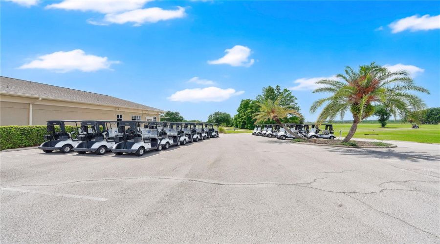 Golf Cart Staging Area At Cypresswood Golf &Amp; Country Club