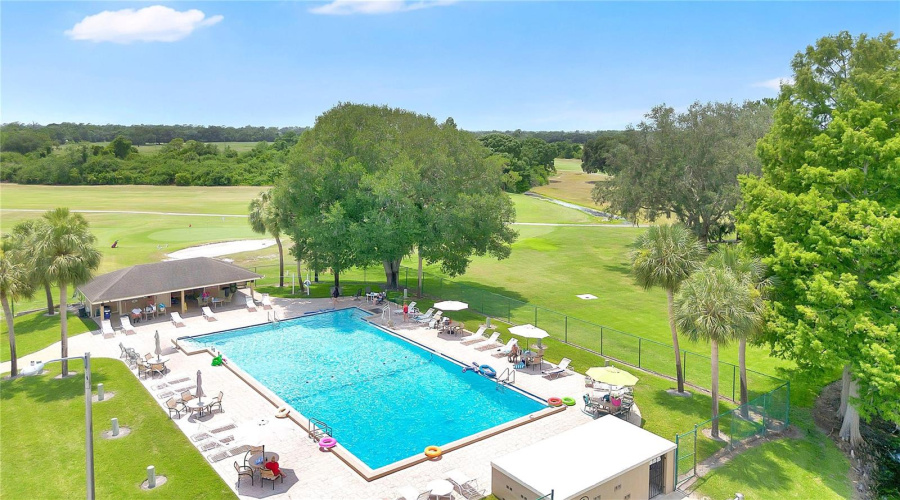 Resort-Style Swimming Pool With Golf Course Views