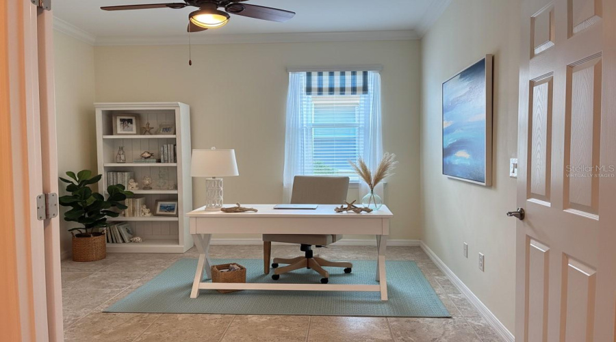 Virtually Staged Den/Office