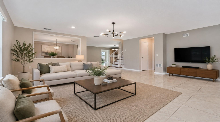 Virtually Staged Living Room