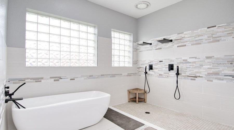 Primary Bathroom Tub And Shower