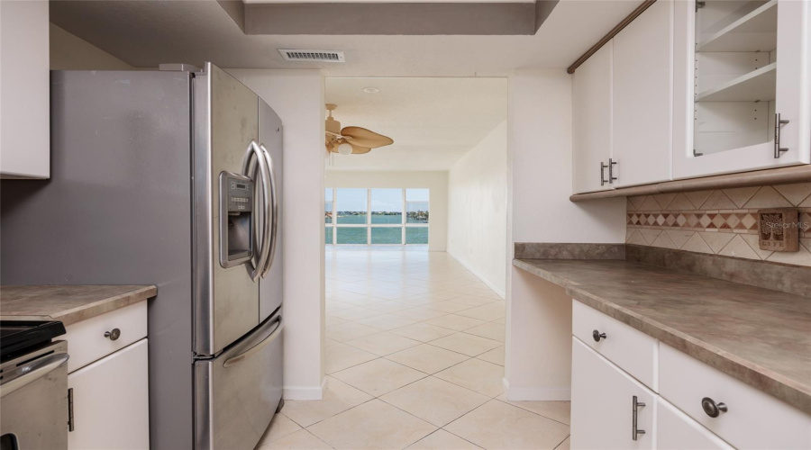 Kitchen W/Bay Views Though Doorway.