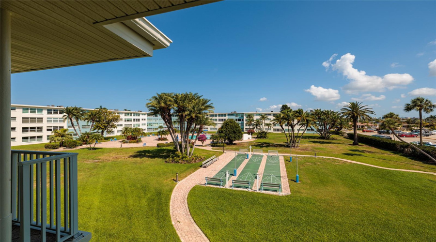 Shuffleboard Courts &Amp; Courtyard At The North Pool.