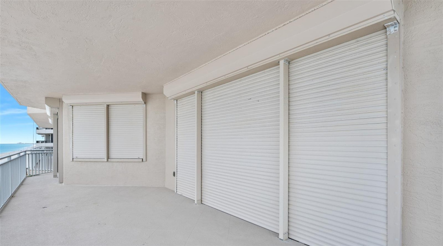 Hurricane Shutters On All Windows And Doors