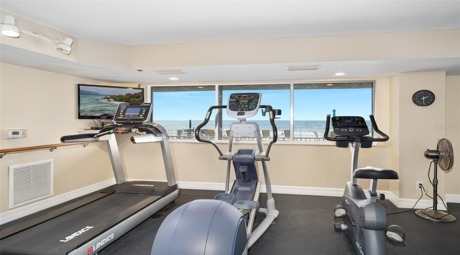 Fitness Gym Overlooking Ocean