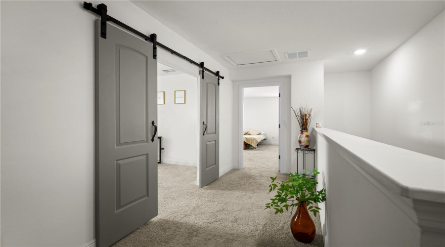 Flex Space With Added Barn Door Privacy