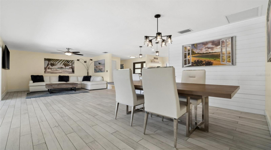 Looking From The Dining Room To The Living Room