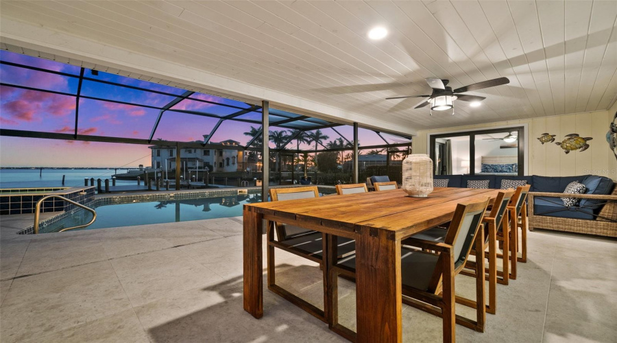 Gather For An Evening Meal On The Lanai