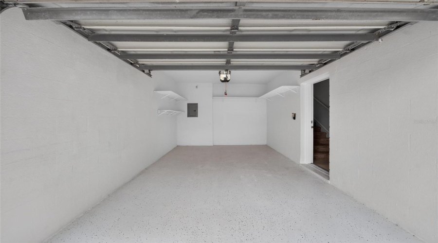 Garage With Electric Garage Door Opener