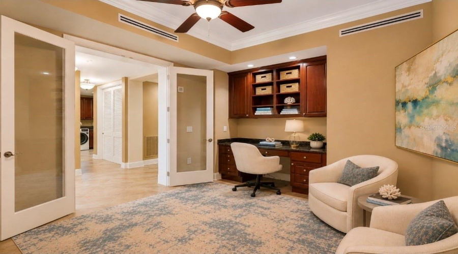 Office With Built In Desk