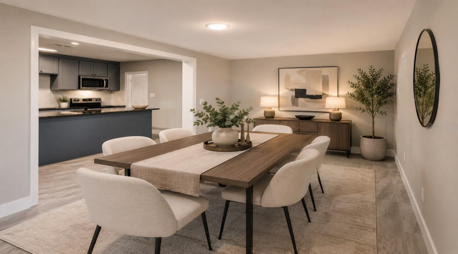 Virtually Staged Dining Room