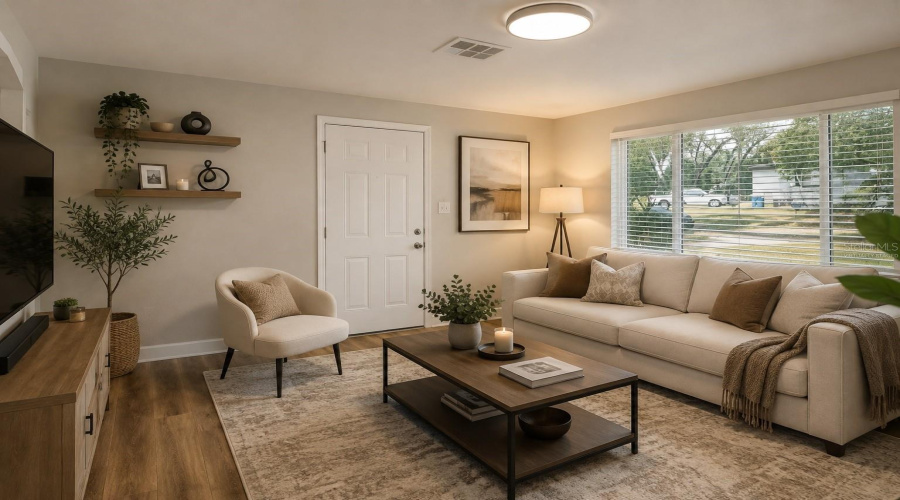 Virtually Staged Living Room