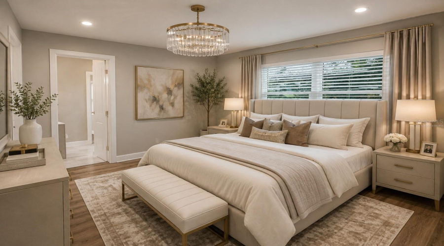 Virtually Staged  Bedroom 1