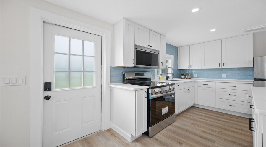 Convenient Access To Side-Yard From Kitchen