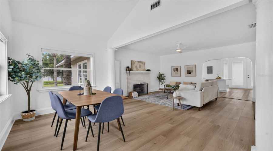 Lovely Updated Flooring Throughout Central Living Area