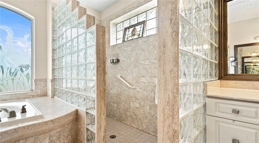 Walk-In Shower With Tile