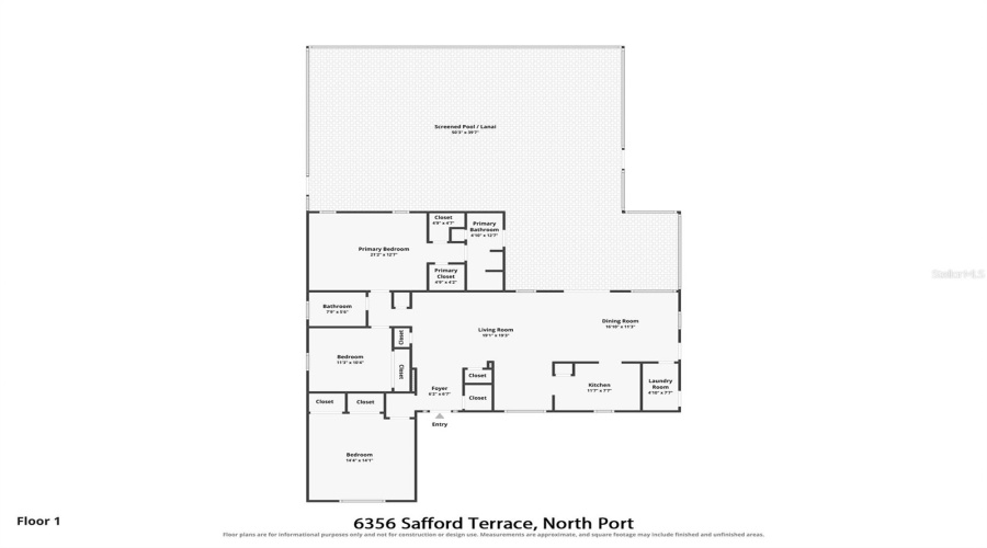 North Port, Florida 34287, 3 Bedroom Bedrooms, ,2 Bathroombathrooms,Residential,For Sale,Safford,0,Mfrc7526377