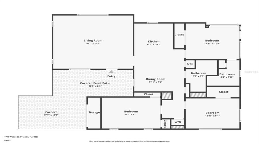 Orlando, Florida 32803, 3 Bedroom Bedrooms, ,2 Bathroombathrooms,Residential,For Sale,Weber,0,Mfro6401565