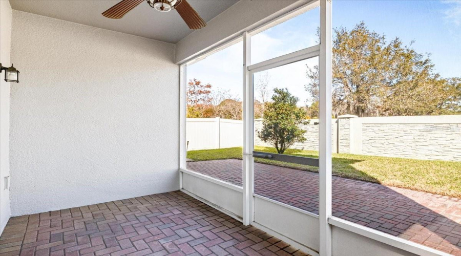 Back Enclosed Paver Patio Overlooking Paver Lanai