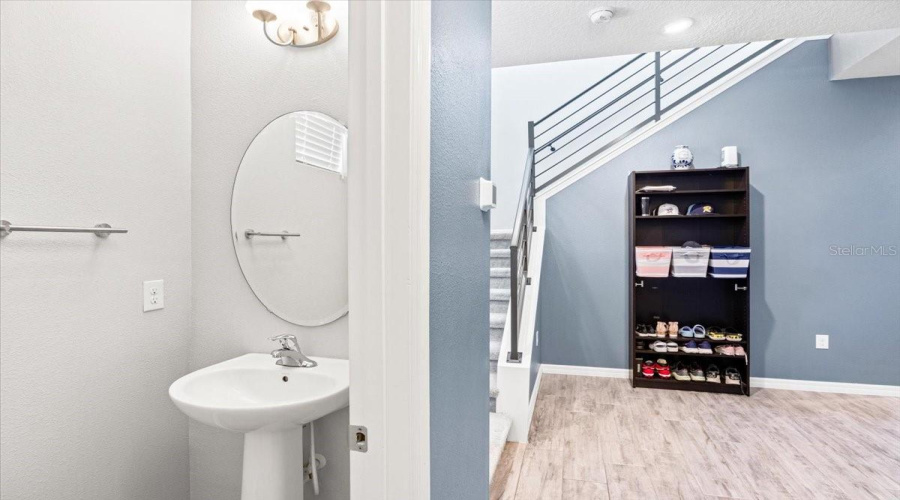 Downstairs Half Bath And Front Entryway