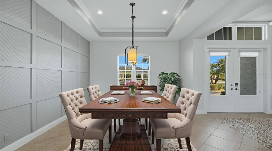 Virtually Staged Dining Room