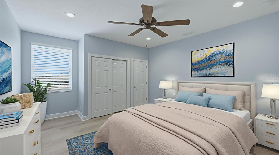 Virtually Staged Bedroom #4 On 2Nd Floor
