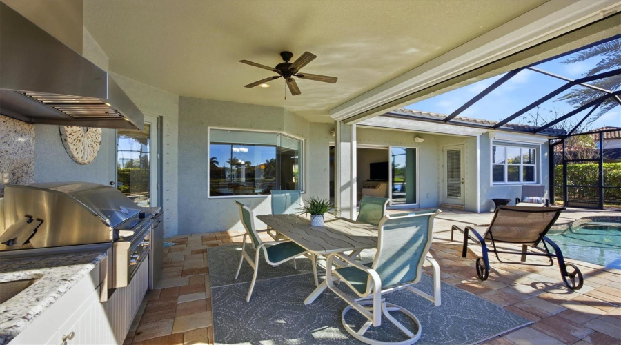 Covered Lanai With Upgraded Summer Kitchen