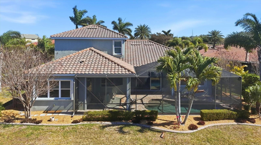 Aerial View Of Rear Of Home