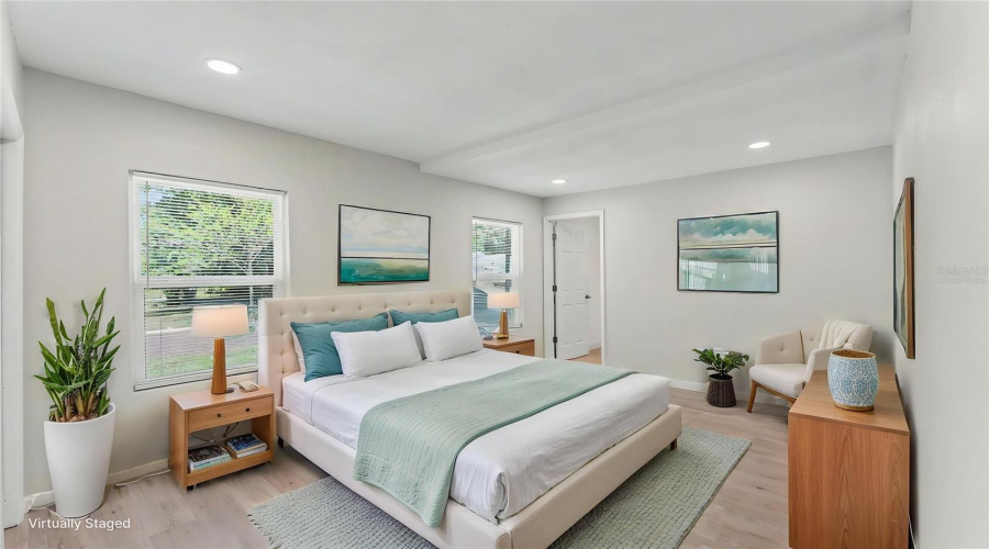 Virtually Staged Primary Bedroom