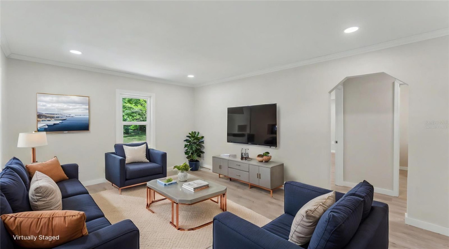 Virtually Staged Living Room