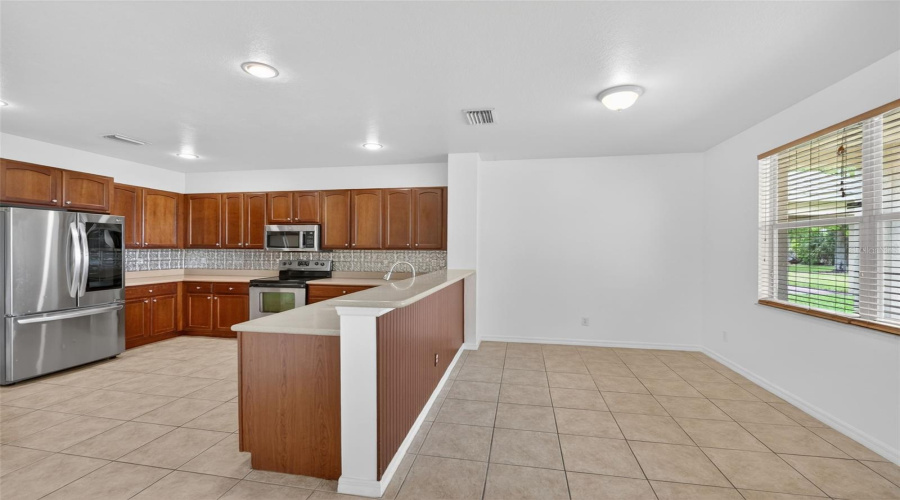 Kitchen On Left Dining Room On Right