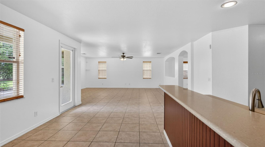 View From Dining Room Into Family Room