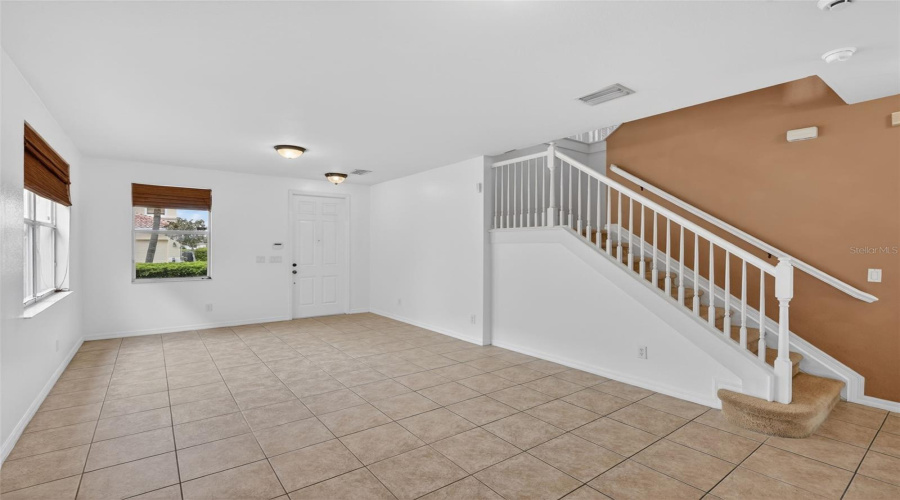 Living Room With Stairway