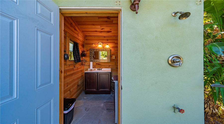 Heated Outdoor Shower