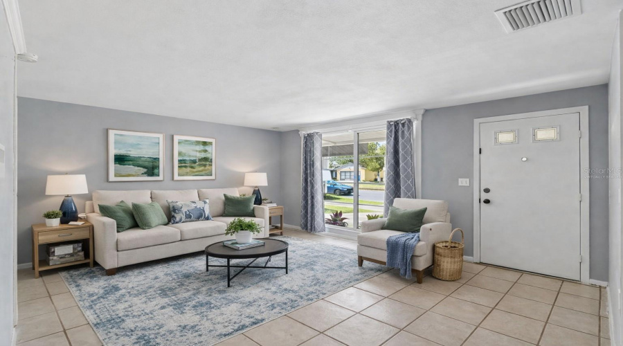 Virtually Staged Living Room
