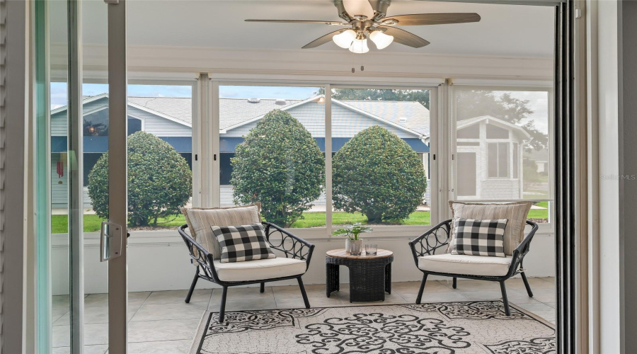 The 20' X 9' Enclosed, Tiled Lanai Extends The Living Space And Offers A Comfortable Place To Relax While Overlooking The Backyard. Its Desirable East-Facing Orientation Helps Provide Afternoon Shade.