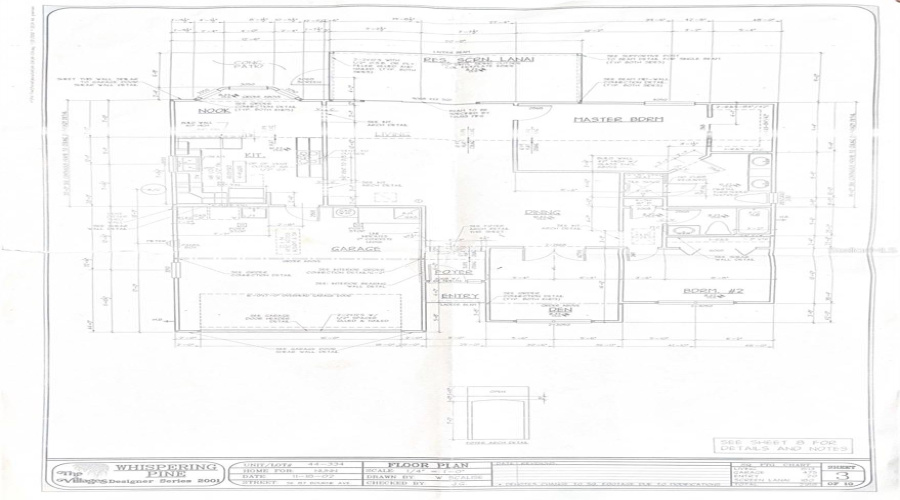 Orig. Floorplan Drawing--Provided To Help Visualize The Home’s Functional Whispering Pine Layout, Including The Spacious Primary Suite, 2 Guest/Flex Rooms, Open Living &Amp; Dining Areas, Kitchen W/ Breakfast Nook, &Amp; Enclosed Lanai. Dimensions Are Assumed Correct But Should Be Verified.