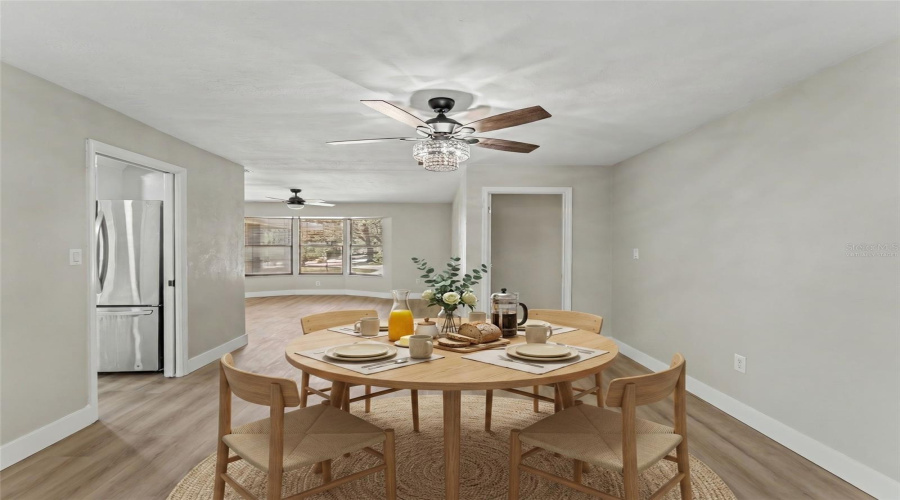 Virtually Staged Breakfast Nook