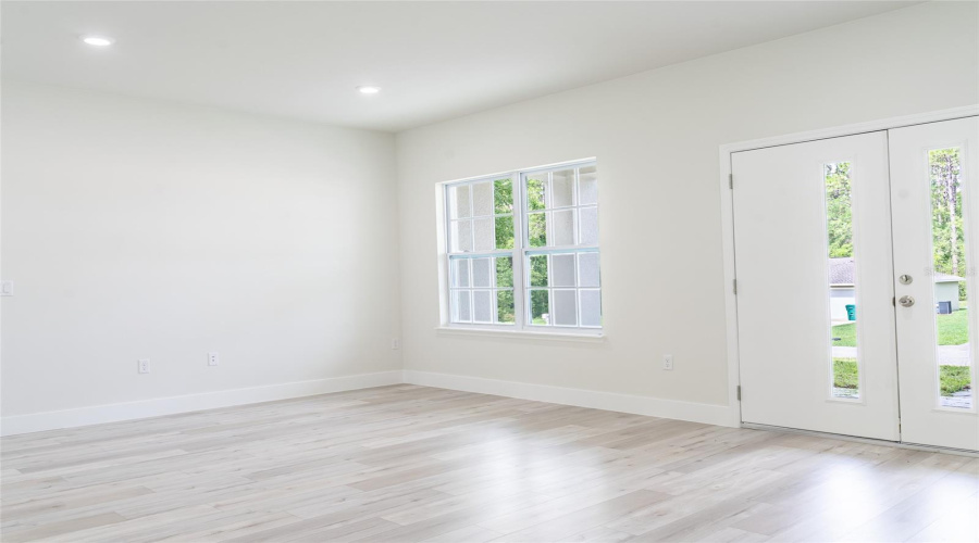 Living Room With Double Front Doors
