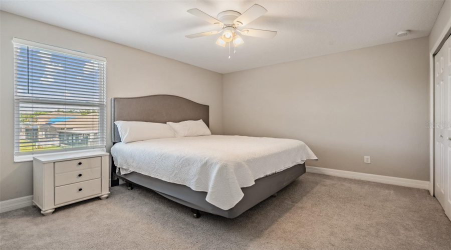 Virtually Staged Upstairs Bedroom