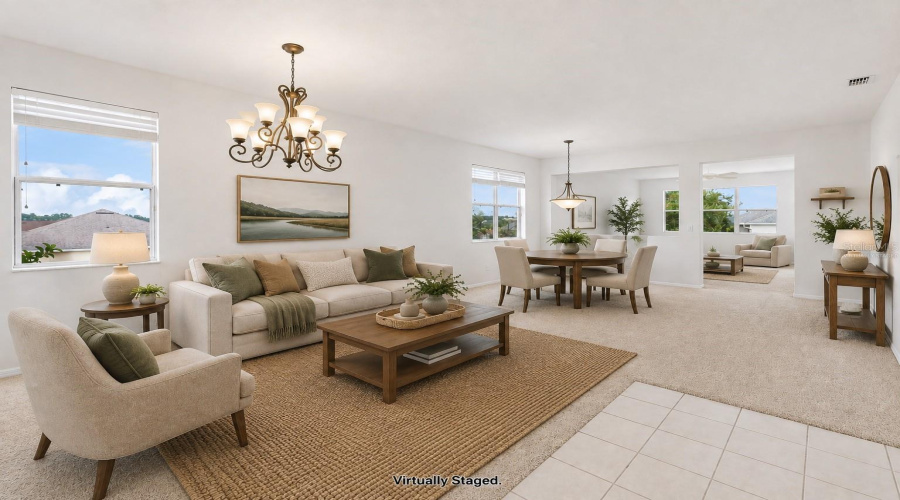 Virtually Staged Formal Living/Dining