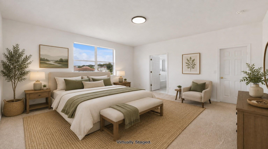 Virtually Staged Primary Suite