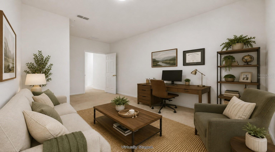 Virtually Staged Den/Office