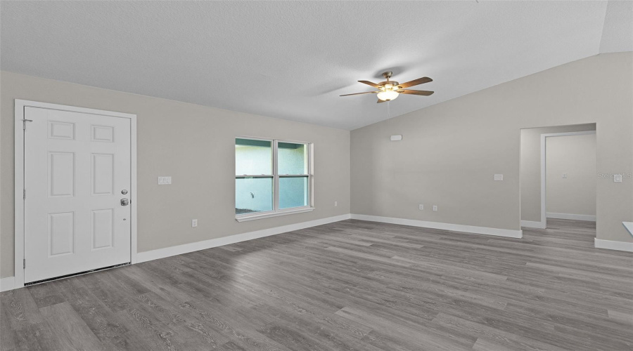 Living Room Looking Towards The Front Door And Windows