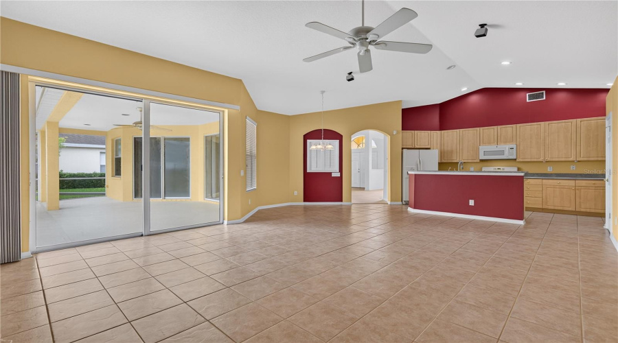 Family Room, Nook And Kitchen